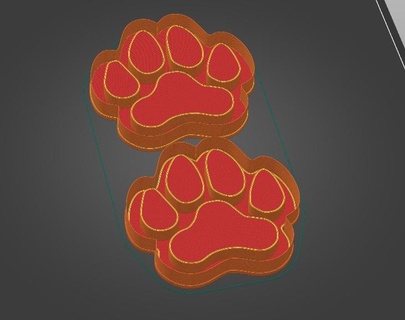 cão pata biscoito cortador cachorro 3d print model - Mito3D