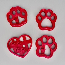 chien de la patte réglage sur 4 maison cutter cookie les pattes 3d print model - Mito3D