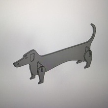 chien perro salsicha esun3d la maison saucisse animal art jouet embellissement décor 3d print model - Mito3D