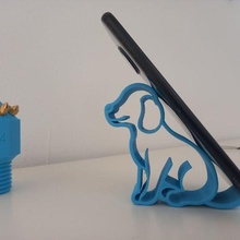 dog phone stand #phonestand #dog #stand 3d print model - Mito3D