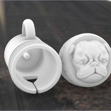 dog poop bag holder dispenser pug funny puppy pet cute 3d print model - Mito3D