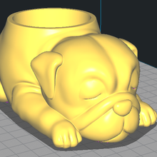 dog pot decoration 3d print model - Mito3D
