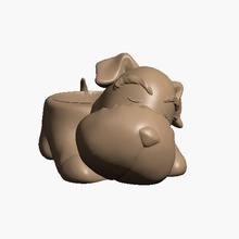 chien pot 3d print model - Mito3D