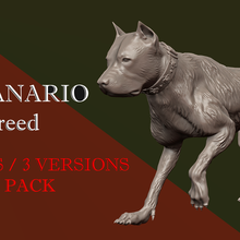 cão imprensa Canário 3 poses 5cm 10cm 15cm animal pitbull Bulterrier siberiano canino mascote selvagem fantasia terror protetor Caçando 3d print model - Mito3D