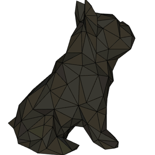 Hund Mops 3D print model - Mito3D