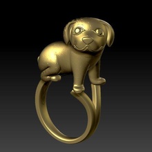 dog ring jewelry 3d print model - Mito3D