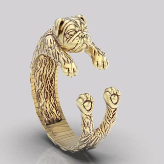 dog ring Jewelry dog ring silver gold jewelry printable 3d model trend fashion design zbrush tiger  3d print model - Mito3D