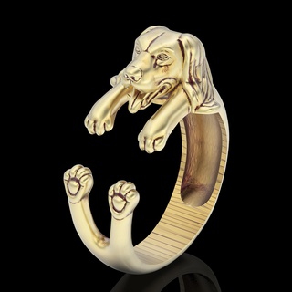 dog ring Jewelry dog ring silver gold jewelry printable 3d model trend fashion design zbrush tiger  3d print model - Mito3D
