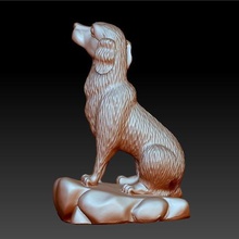 dog sculpture 3d model art animal dogs statue cnc engraving toy 3d print model - Mito3D