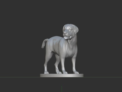 cão sólido modelo animais animal arte personagem natureza fofa cachorro esculturas estátua escultura desenho animado 3d print model - Mito3D