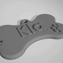 köpek etiket hayvan 3d yazıcı 3d print model - Mito3D