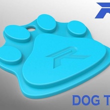 Hund Etikett Halsband Haustier Haustiere 3d print model - Mito3D