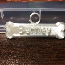 Hund Etikett Barney Mode 3d print model - Mito3D