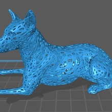 chien voronoi art conception 3d print model - Mito3D