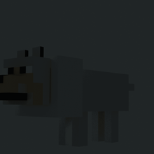 perro lobo de minecraft juego animal 3d print model - Mito3D
