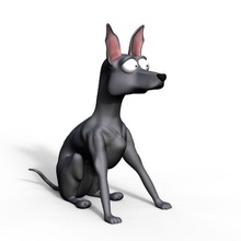 Hund xholo xoloitzcuintle 3d print model - Mito3D
