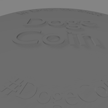 dogecoin coin doge crypto cryptocurrency 3d print model - Mito3D