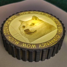 dogecoin lampada doge crypto bitcoin ethereum cardano pois Luna guidato litofania 3d print model - Mito3D