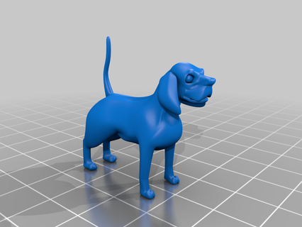 doggo beagle cão highpoly Alto poli brinquedo jogos 3d print model - Mito3D