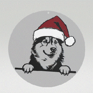 doggo Natal árvore enfeite Alaska malamute fdm resina sla ender natal decorações decoração cão 3d print model - Mito3D