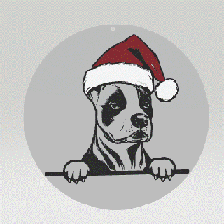 doggo Natal árvore enfeite amstaff fdm resina sla ender natal decorações decoração cão 3d print model - Mito3D