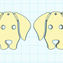 doggy earrings various pending puppies 3d print model - Mito3D