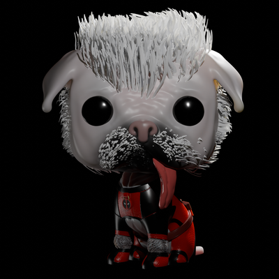 dogpool funko pop piscina morta cane arte 3 3d print model - Mito3D