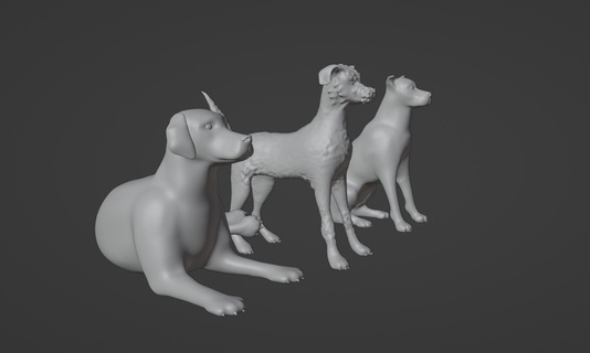 dogs pets canines domestic tenderness 3d print model - Mito3D