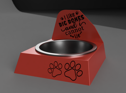 dogs bowl fressnapf dog tidbits dogs dog food water bowl pet  3d print model - Mito3D
