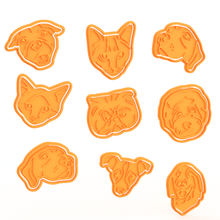dogs cats cookie cutter set 9 home cutters cithen cook cookies stamp 3d print model - Mito3D