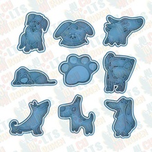 dogs cookie cutter set 9 stamp cookies cutters cartoon animals pet nature family 3d print model - Mito3D