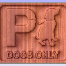 dogs only various sign dog stl relief 3d 3d print model - Mito3D
