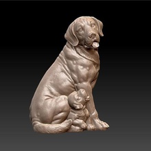 dogs sculpture art animal statue 3d printable decoration toy 3d print model - Mito3D