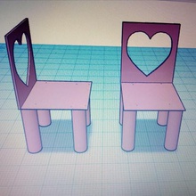 doll chair home house toys chairs 3d print model - Mito3D