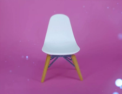 doll chair barbie rainbow high furniture 3d print model - Mito3D