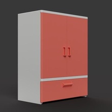 doll closet home wardrobe model furniture dolls house 3d print model - Mito3D
