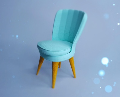 boneca coquetel cadeira mobília 3d print model - Mito3D
