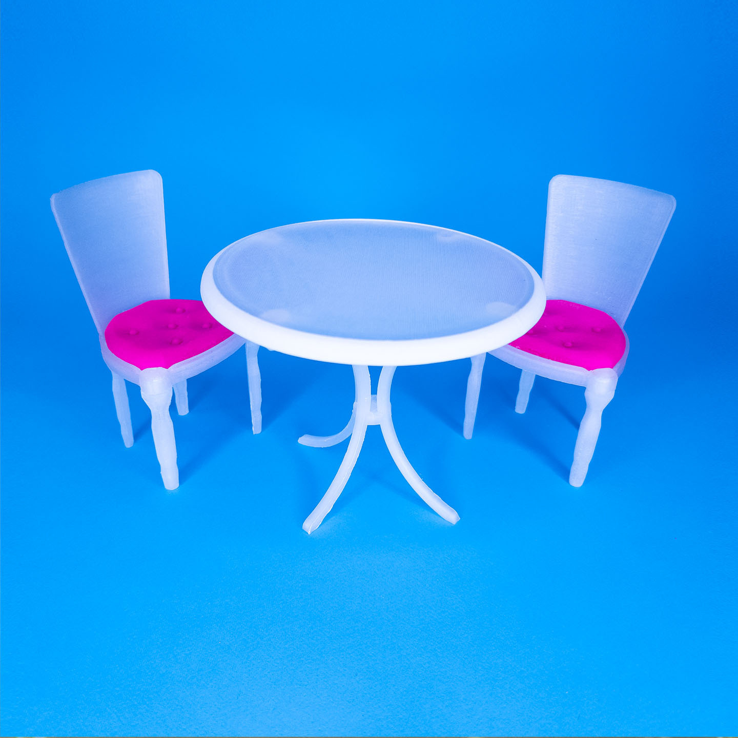 doll dining set barbie rainbow high furniture house 3D print model - Mito3D