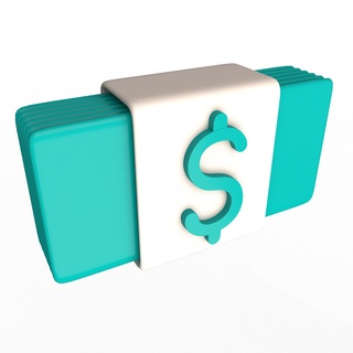 dollaro banconota cartone animato i soldi conto generico miliardi milioni monete dollari yen libbre Euro vero 3d print model - Mito3D