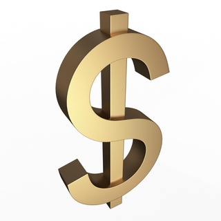 dólar símbolo moeda EUA ouro finança dinheiro troca financeiro banco bancário economia 3d 3dsmax 3dmodel 3d print model - Mito3D