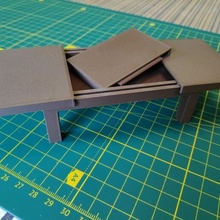 casa boneca extensível tabela 3d print model - Mito3D