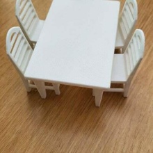 dollhouse table chairs playsets 3d print model - Mito3D
