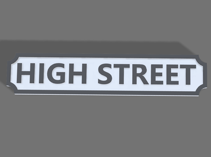 bonecos casa rua sinais boneca placa estrada faixa 3d print model - Mito3D