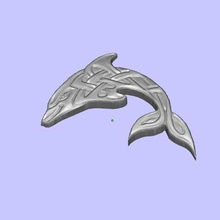 dolphin art 2d 3d print model - Mito3D
