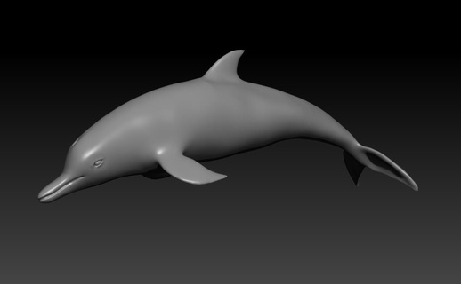 dolphin 3d model water fish print 3d print model - Mito3D