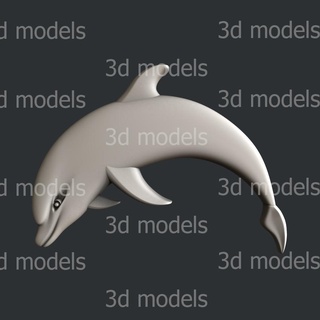 dolphin printer stl cnc artcam aspire vcarve 3d print model - Mito3D