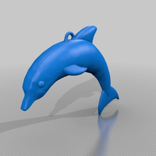 dolphin game animals keychain 3d print model - Mito3D