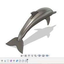 dauphin art créature mer vie marine faune sauvage animaux mammifères 3d print model - Mito3D