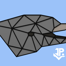 delfín 2d geométrico animales artilugio delfin geometría forma 3d print model - Mito3D