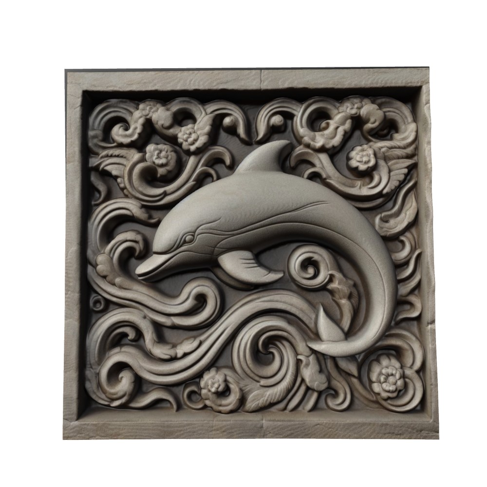 yunus hayvan rahatlama sanat hayvanlar yeggi mito3d büst google kolye madalyon animal relief wall art duvar 3D print model - Mito3D